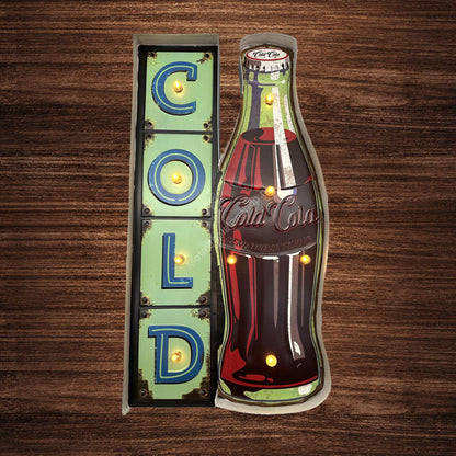 Metal Light Sign - Cold Cola - LED Lighting