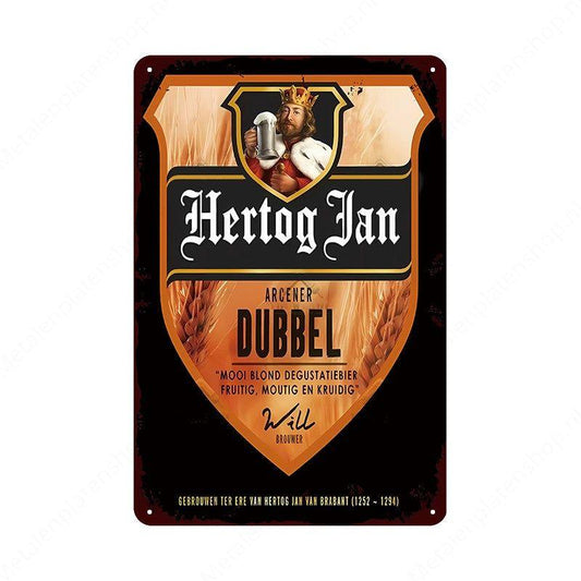 Hertog Jan Dubbel - Metalen Wandbord