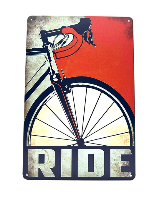 Metal Wall Sign - Bicycle - Ride - Cycling Bike