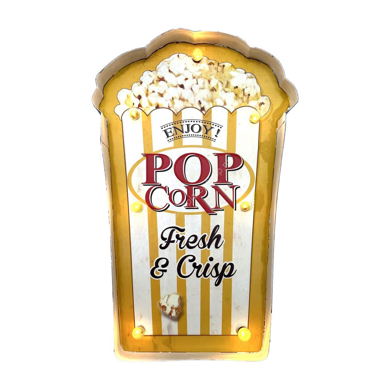 Metal Light Sign - Popcorn - LED lighting