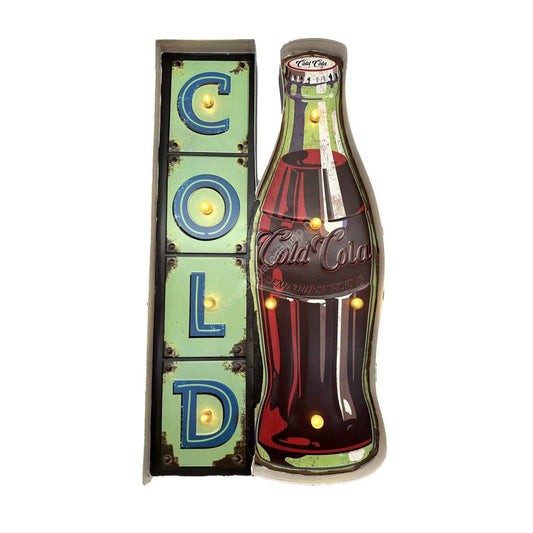 Metalen Lichtbord - Cold Cola - LED Verlichting