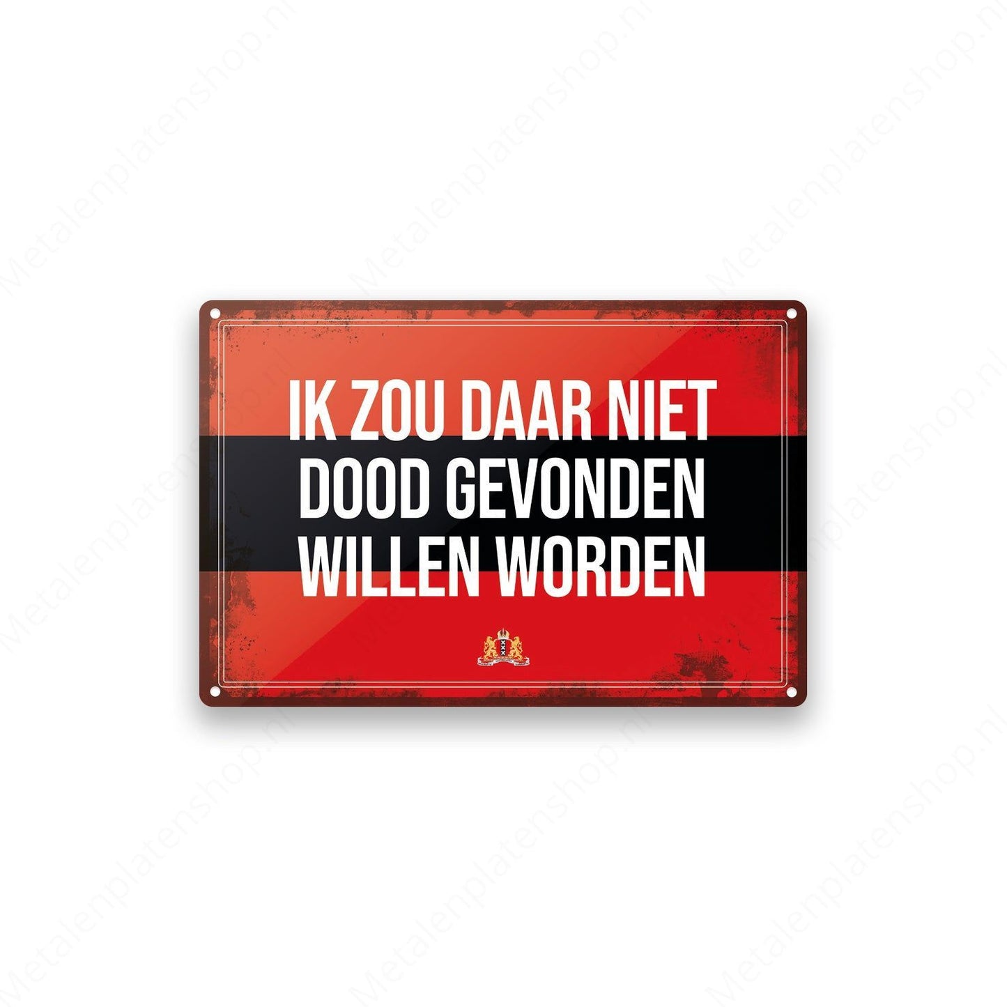 Metal Wall Sign - FC Utrecht - Haller 91 Shirt