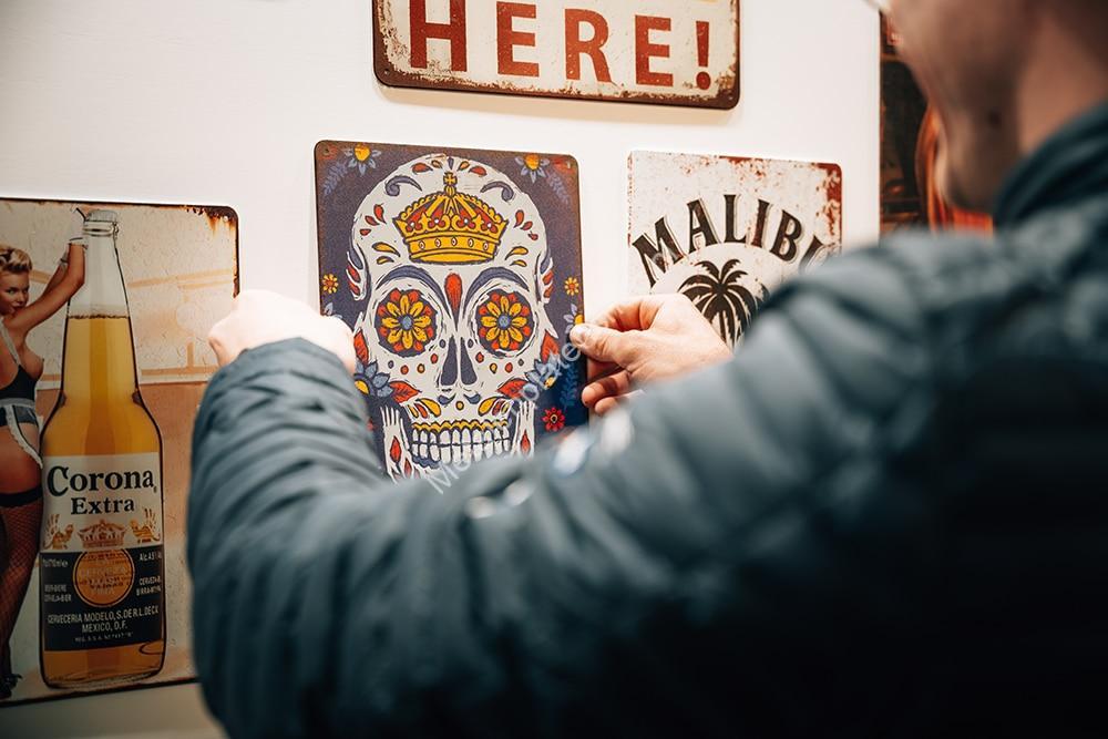 Metal Wall Sign - Barber Shave &amp; Cut