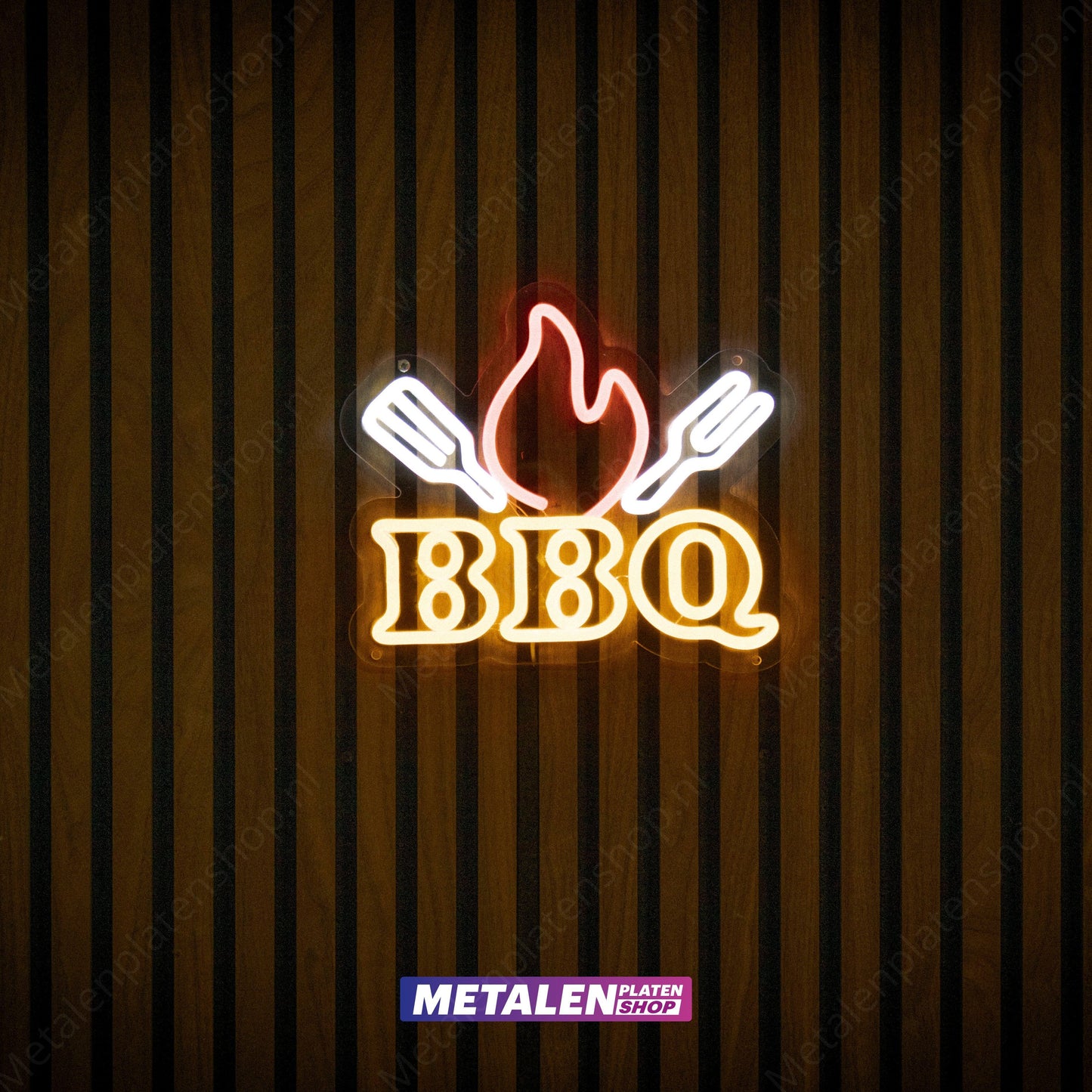 BBQ Vlam - Neonbord - LED