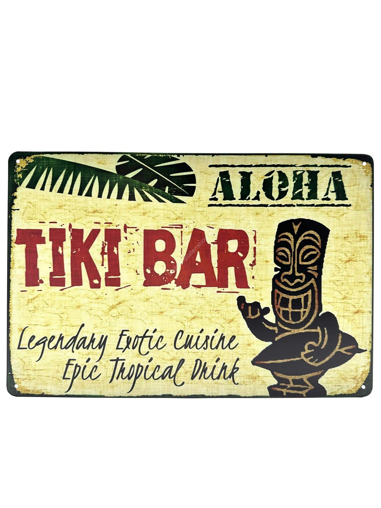 Metal Wall Sign - Aloha Tiki Bar