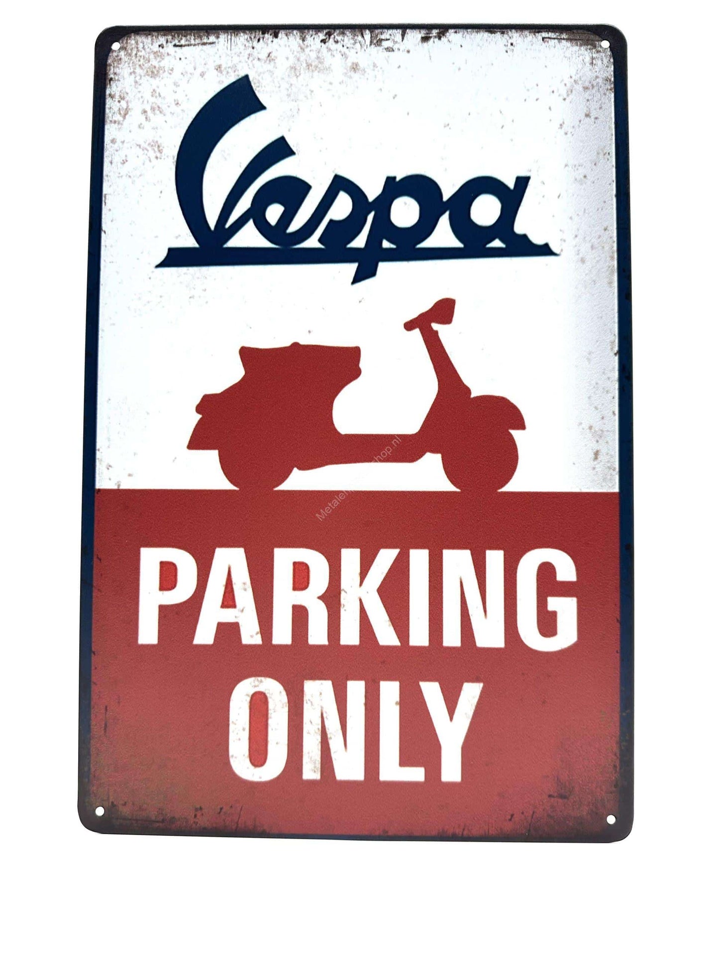 Metal Wall Sign - Vespa Parking Only