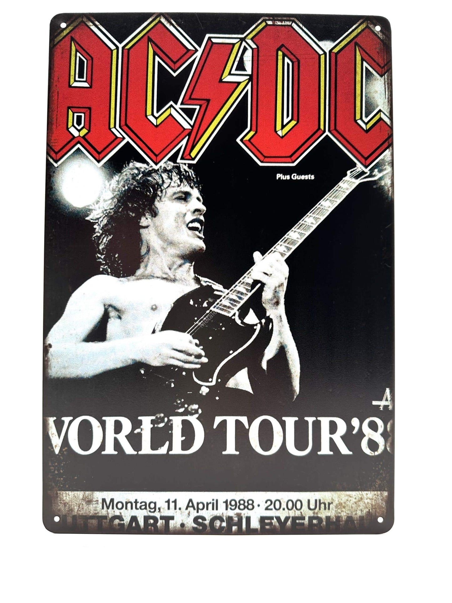 Metalen Wandbord - AC-DC WORLD TOUR '88