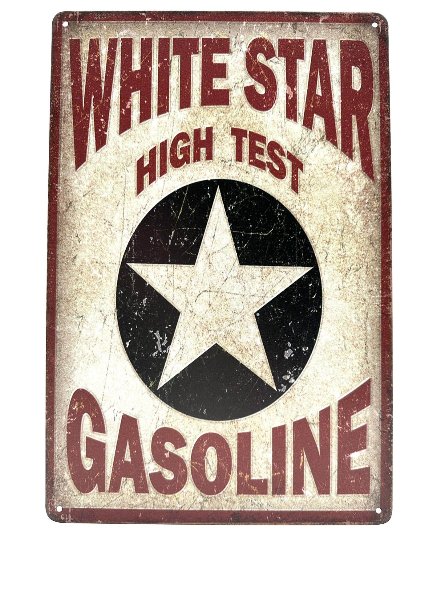 Wandschild aus Metall – White Star Gasoline