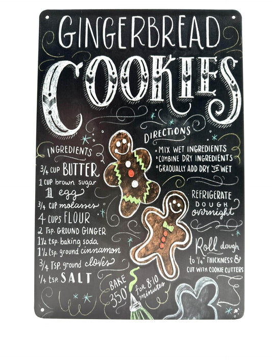 Metal Wall Sign - Gingerbread Cookies