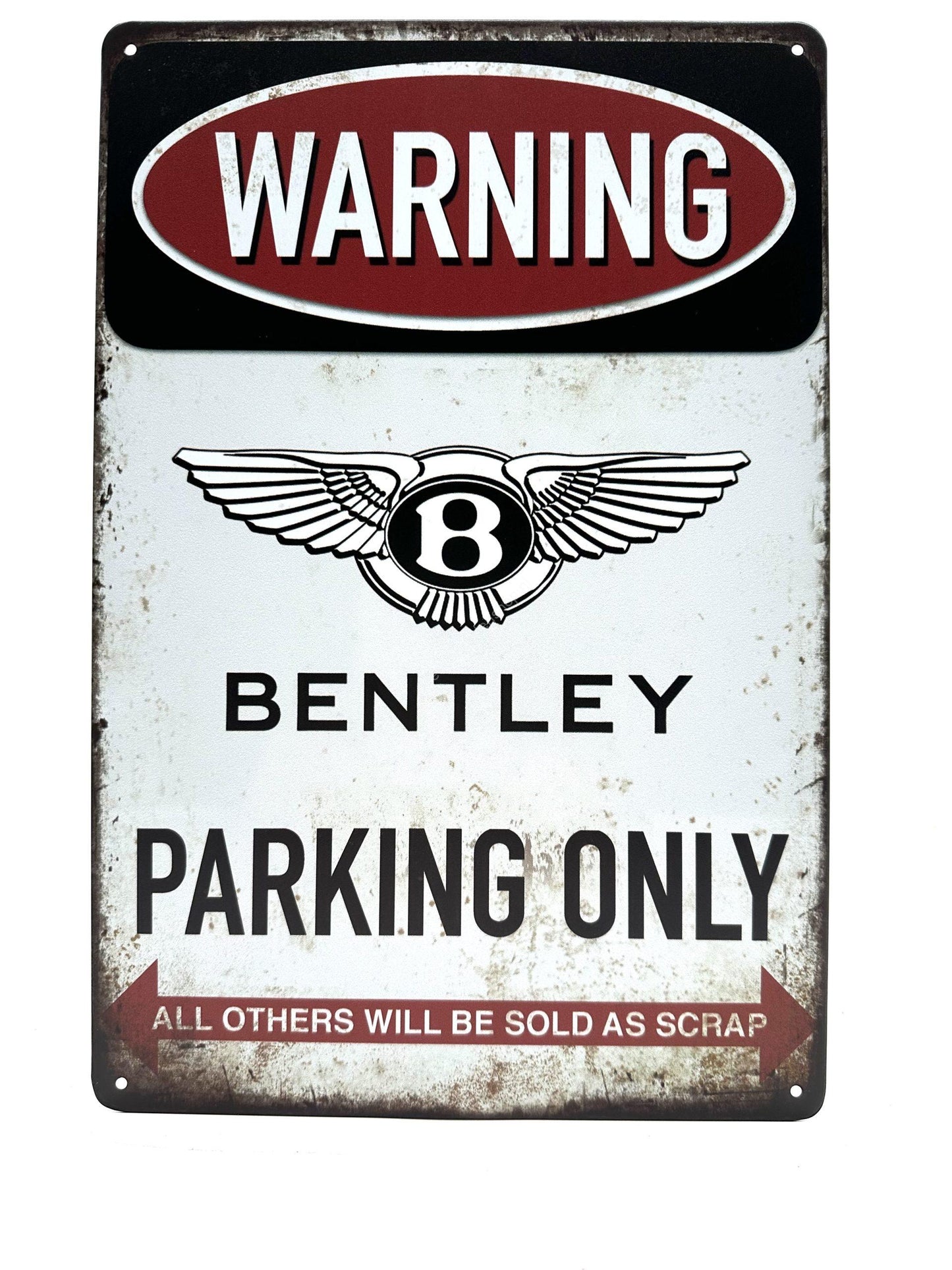 Metalen Wandbord - Warning Bentley Parking Only