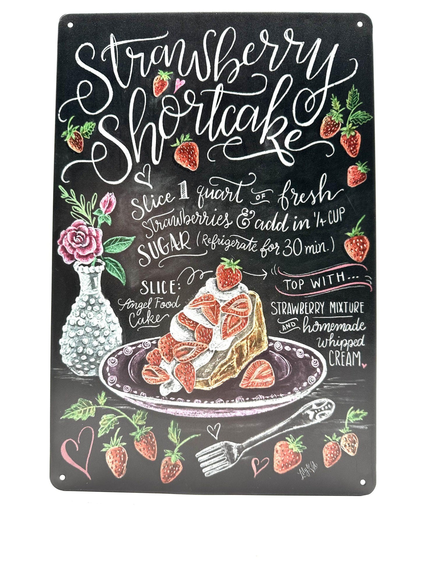 Metalen Wandbord - Strawberry Shortcake