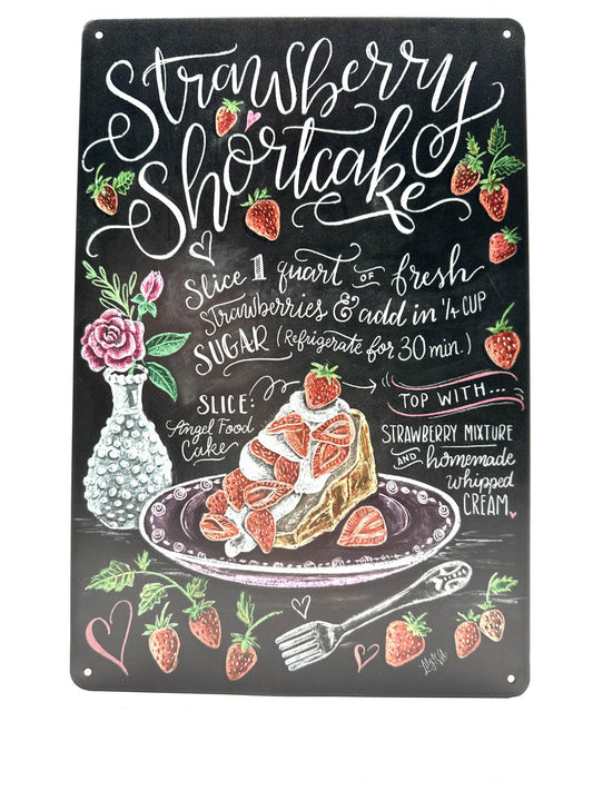 Metal Wall Sign - Strawberry Shortcake