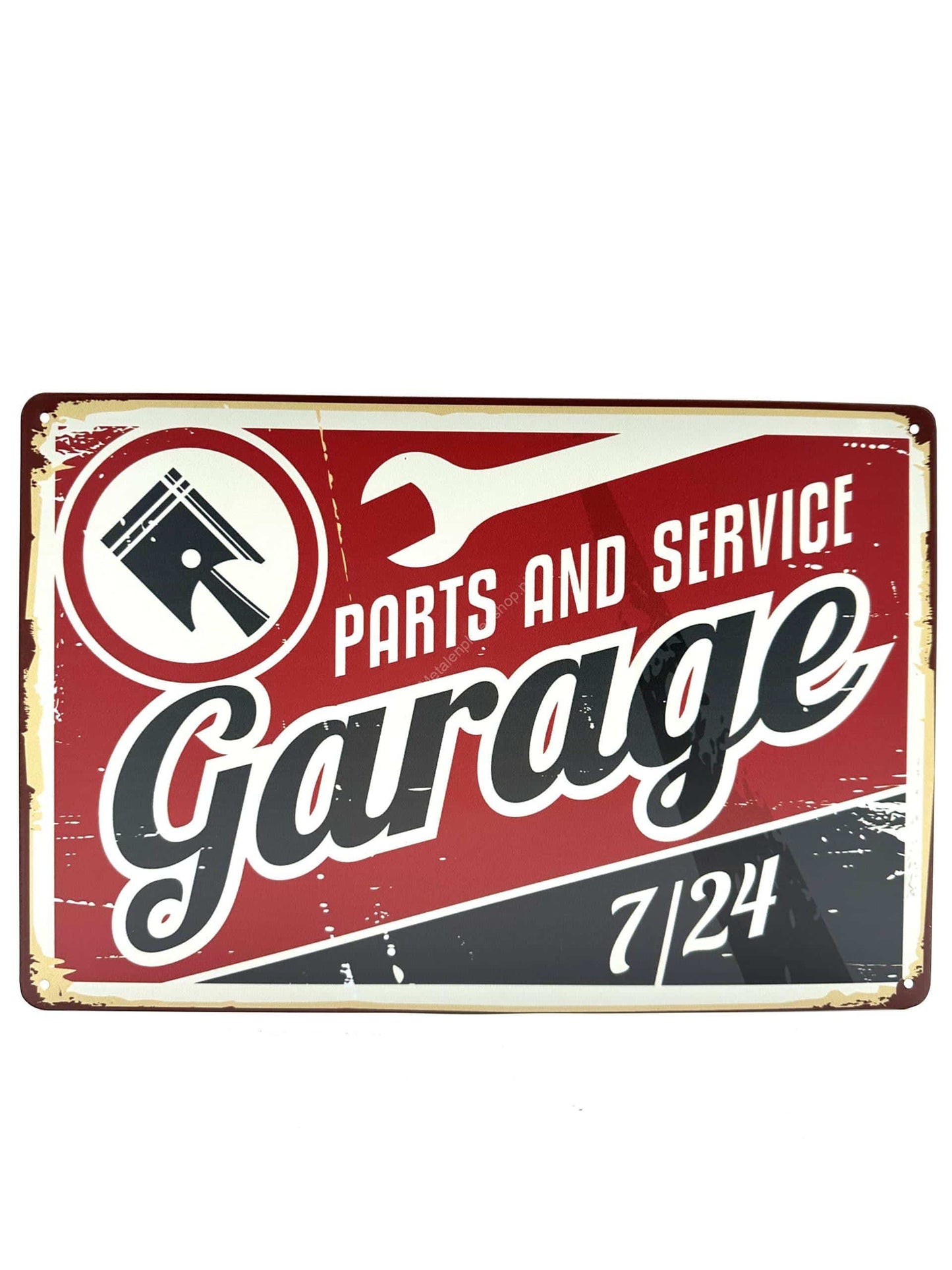 Metalen Wandbord - Parts and Service Garage