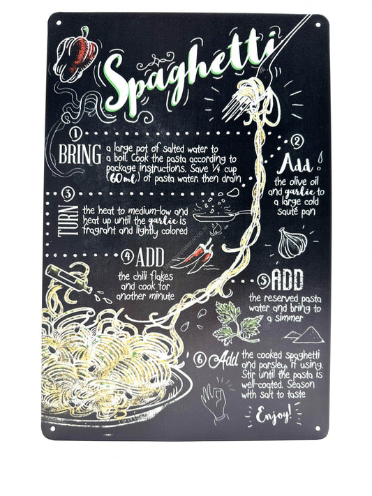 Metal Wall Sign - Spaghetti