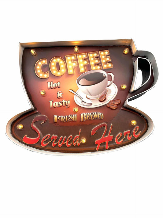 Metal Light Sign - Coffee - LED lighting