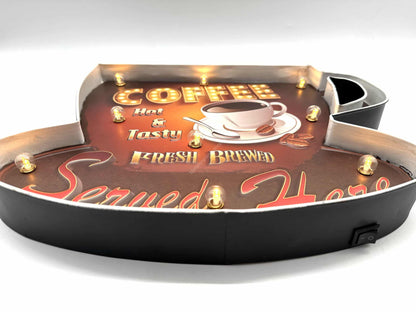 Metalen Lichtbord - Coffee - LED verlichting