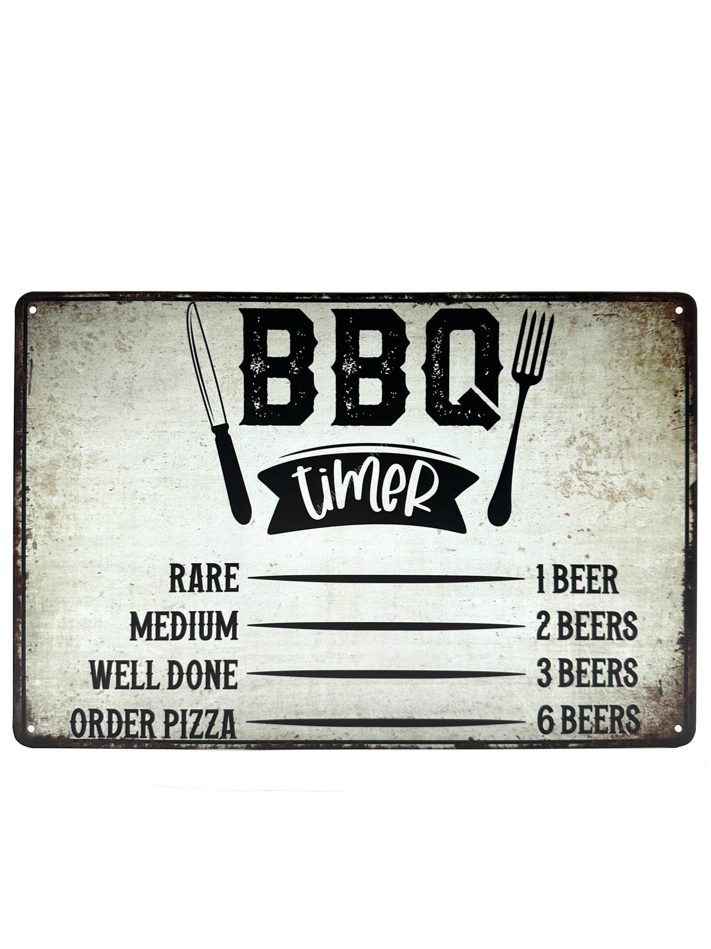 Metalen Wandbord - BBQ Timer