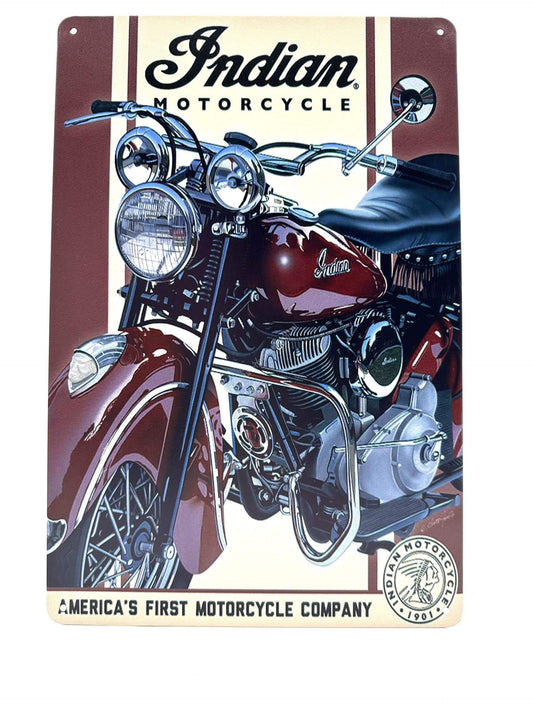 Metal Wall Sign - Indian Motorcycle