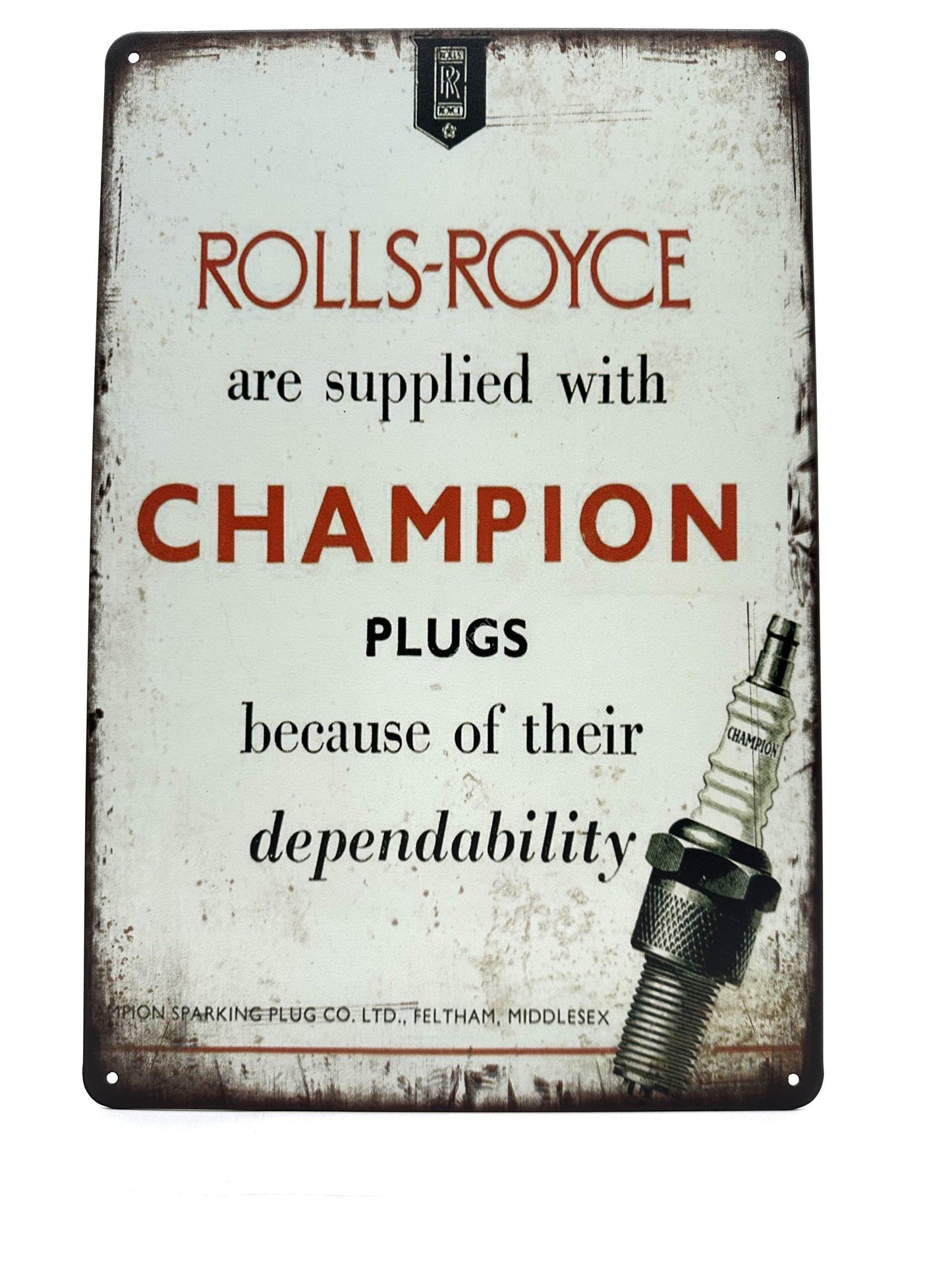 Metalen Wandbord - Rolls-Royce Champion