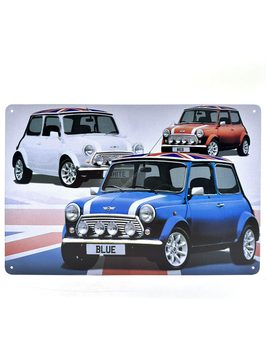 Metallwandschild – Mini Cooper