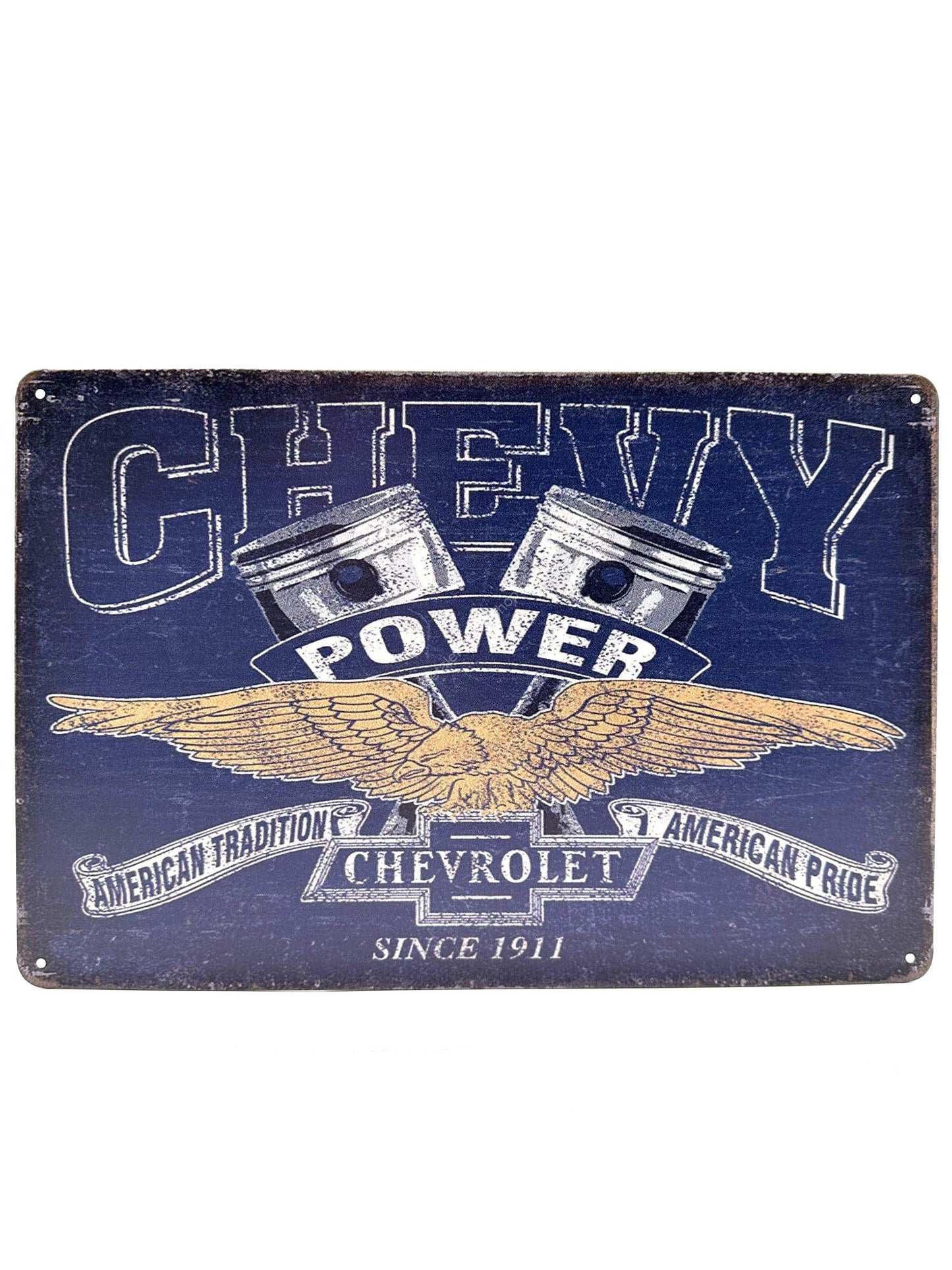 Metalen Wandbord - Chevy Power Chevrolet