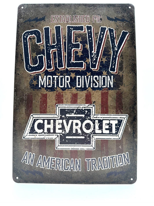 Metalen Wandbord - Chevy Motor Division Chevrolet