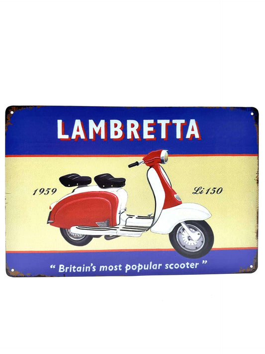 Wandschild aus Metall – Lambretta 1959 Li 150