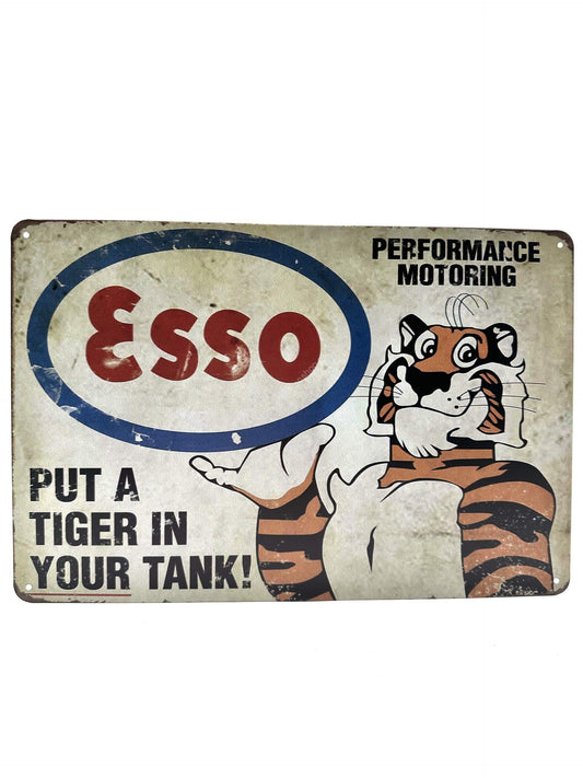 Metal Wall Sign - Esso Put a tiger in your tank