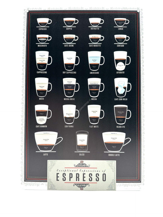 Metal Wall Sign - Espresso