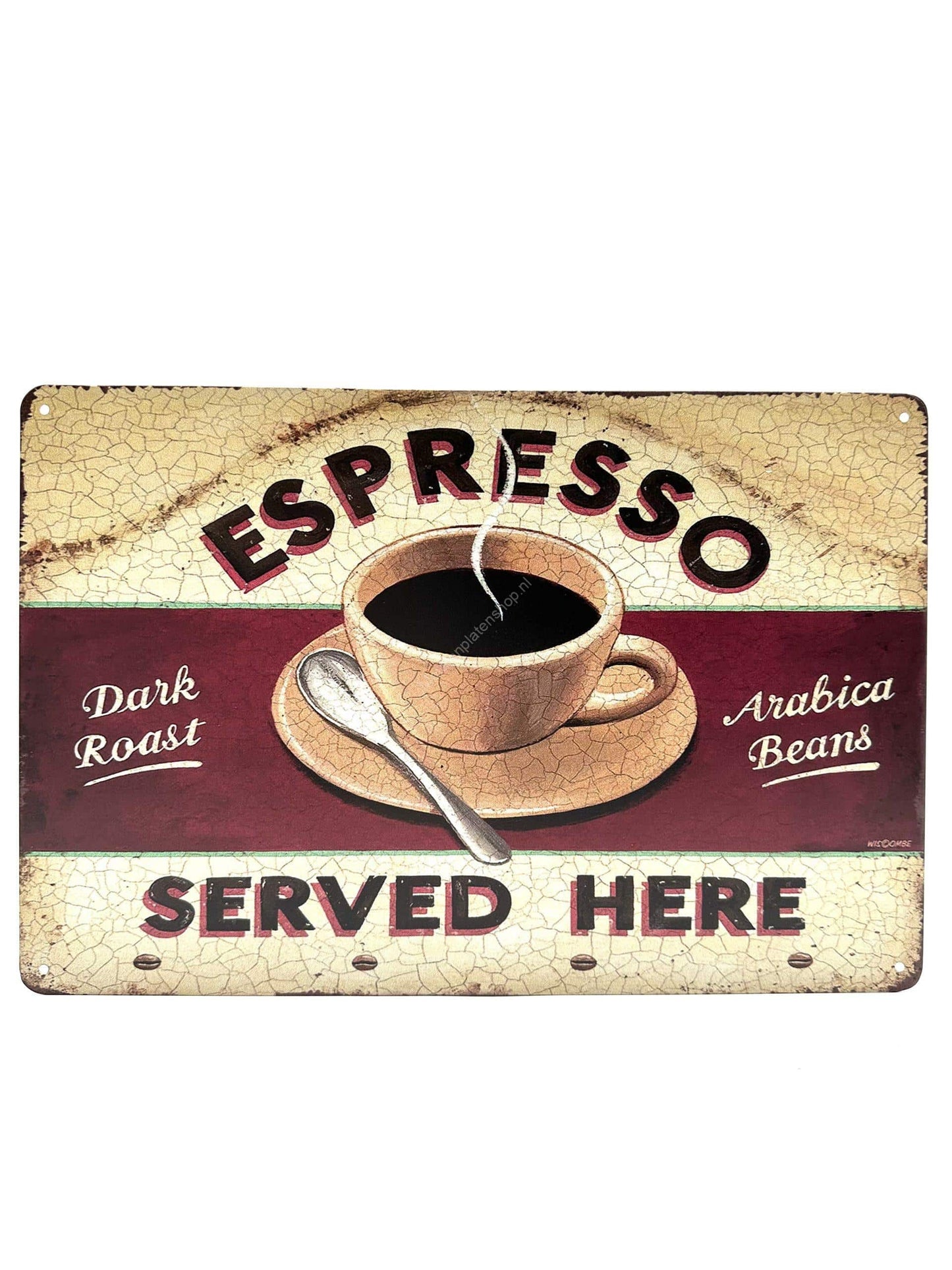 Metal Wall Sign - Espresso Served Here