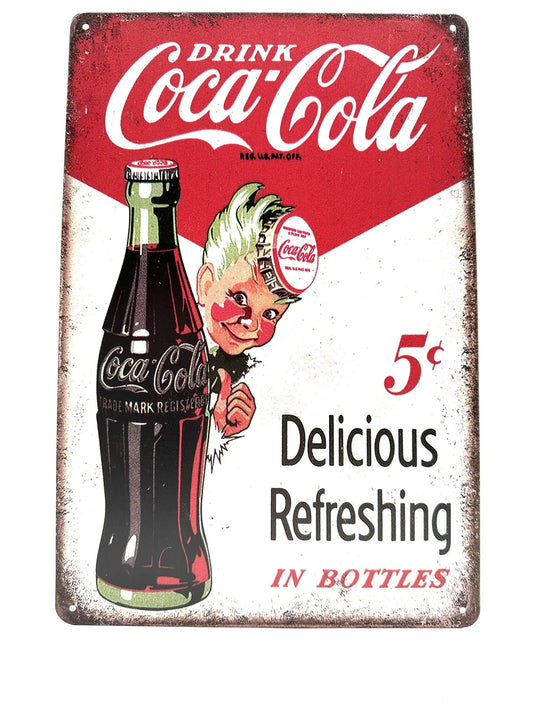 Metalen Wandbord - Delicious Coca-Cola