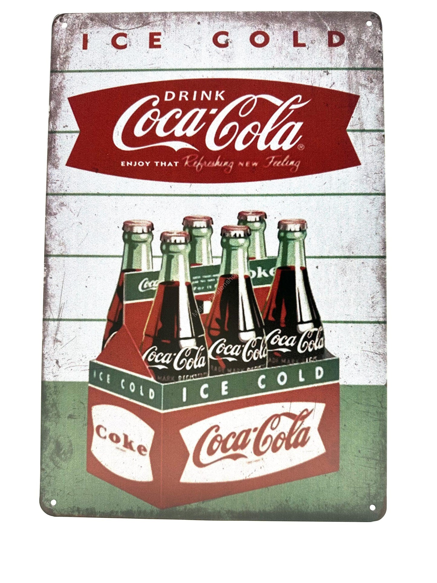 Metal Wall Sign - Ice Cold Coca-Cola