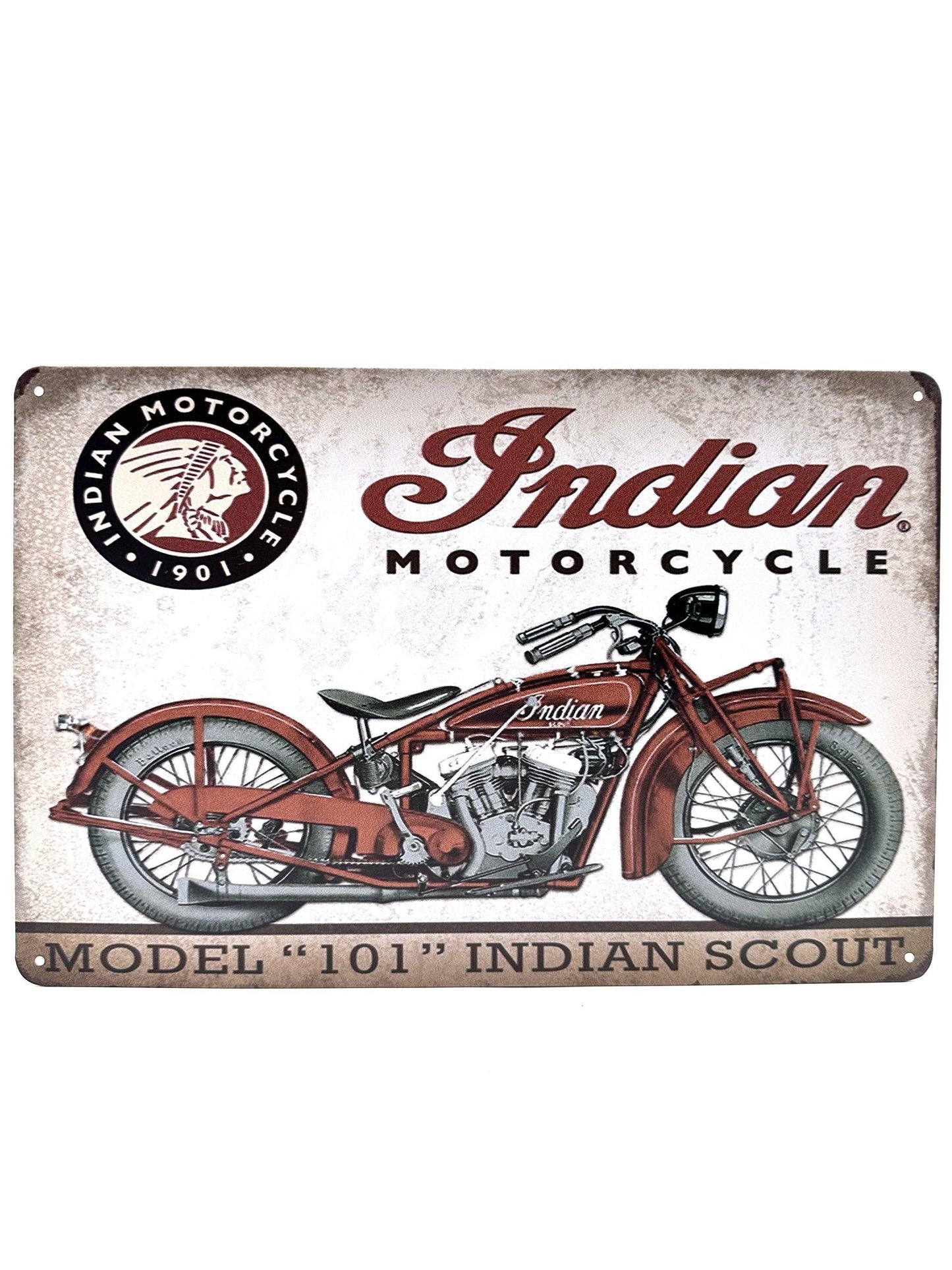 Metalen Wandbord - Indian Motorcycle Model 101