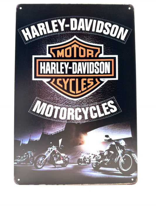 Wandschild aus Metall – Harley-Davidson Motorräder