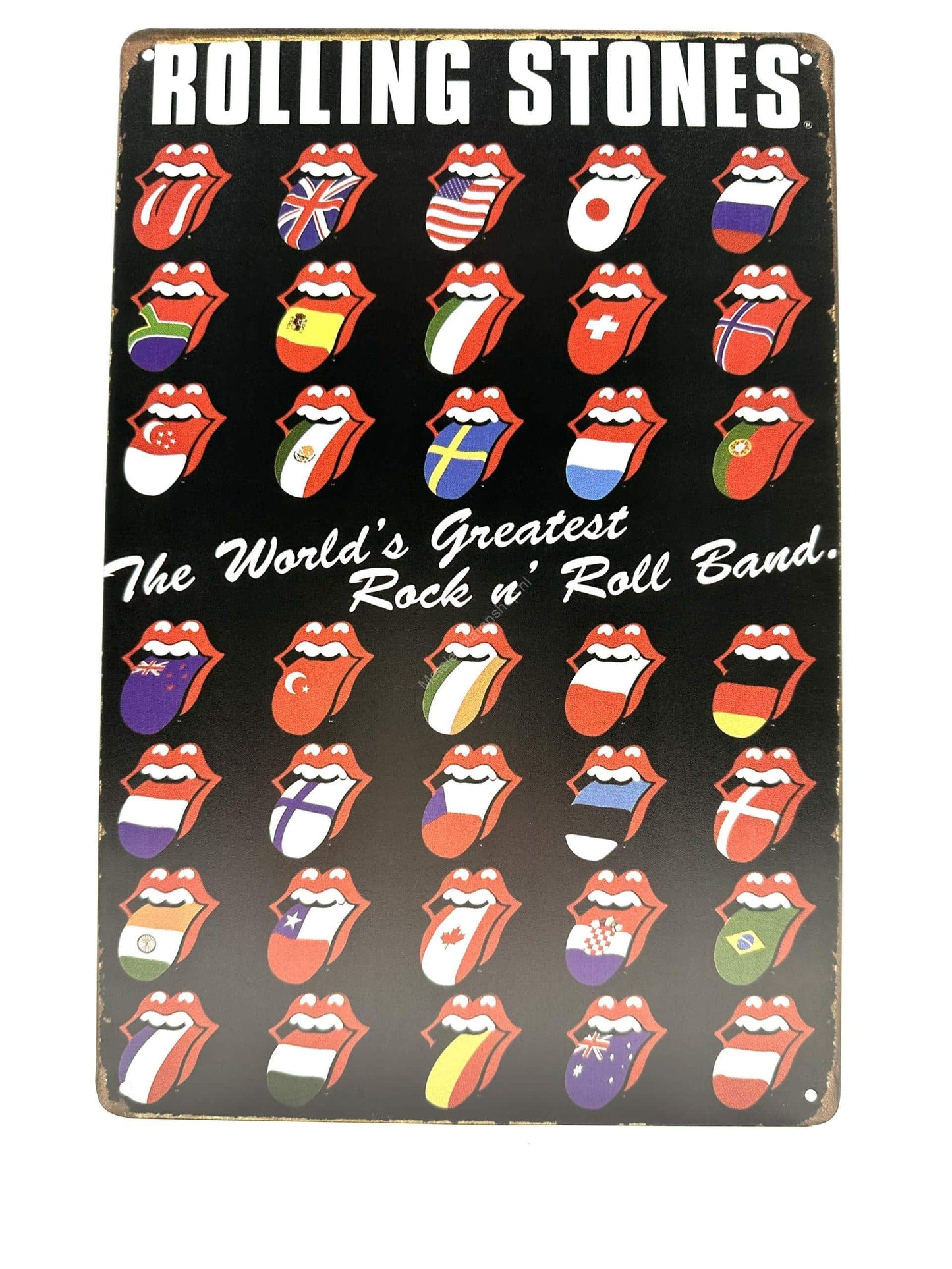 Metalen Wandbord - Rolling Stones The World Greatest