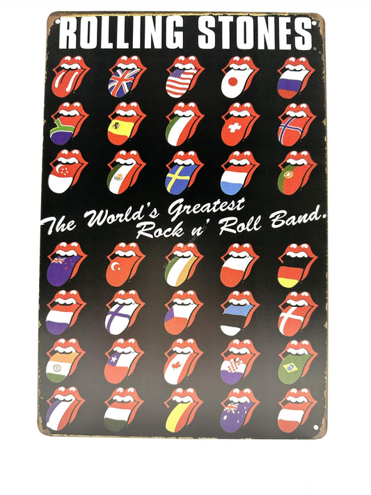 Metalen Wandbord - Rolling Stones The World Greatest