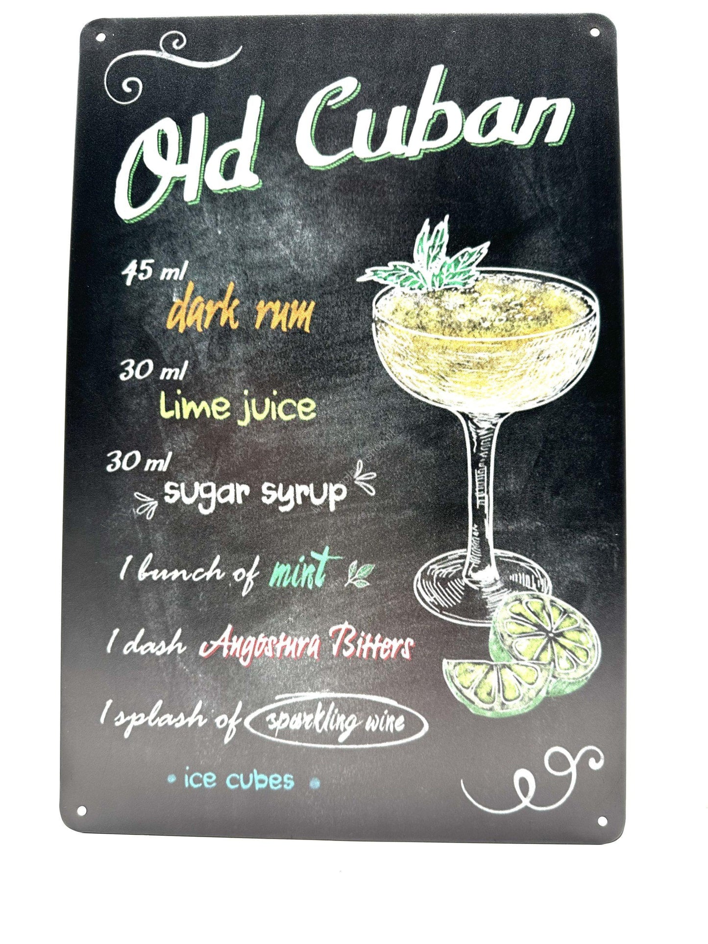 Metalen Wandbord - Old Cuban