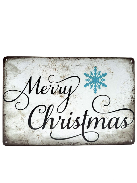 Metalen Wandbord - Merry Christmas