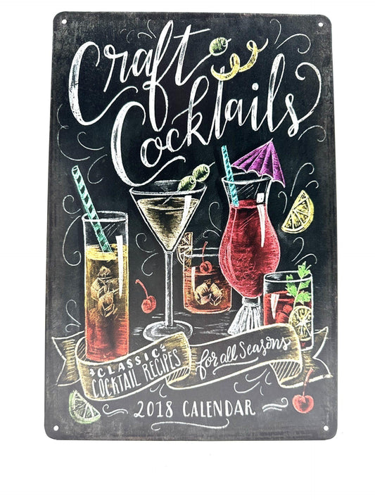 Metalen Wandbord - Craft Cocktails