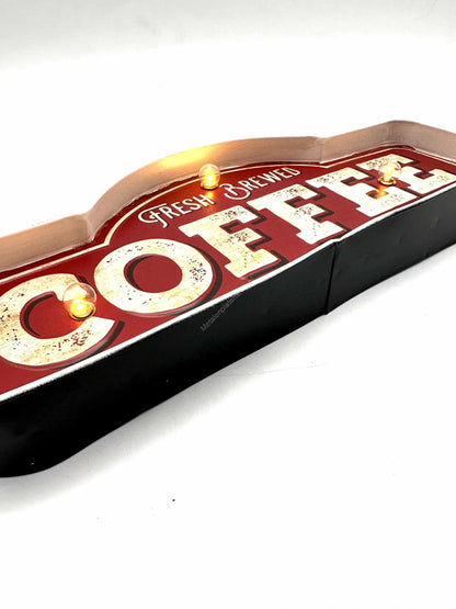 Metalen Lichtbord - Coffee Bord - LED verlichting