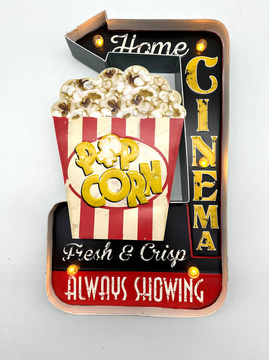 Metal Light Board - Popcorn Cinema - LED lighting