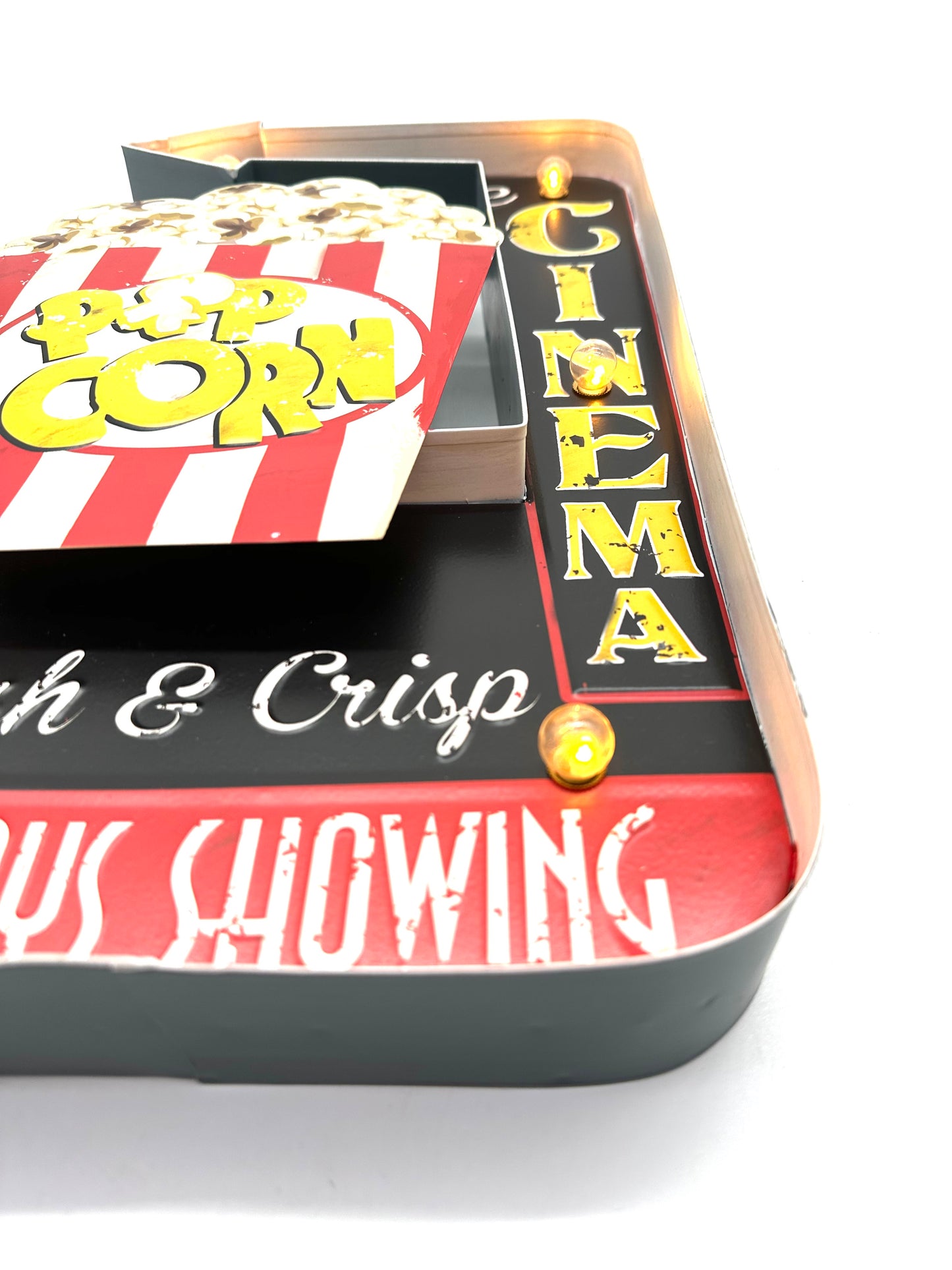 Metalen Lichtbord - Popcorn Cinema - LED verlichting