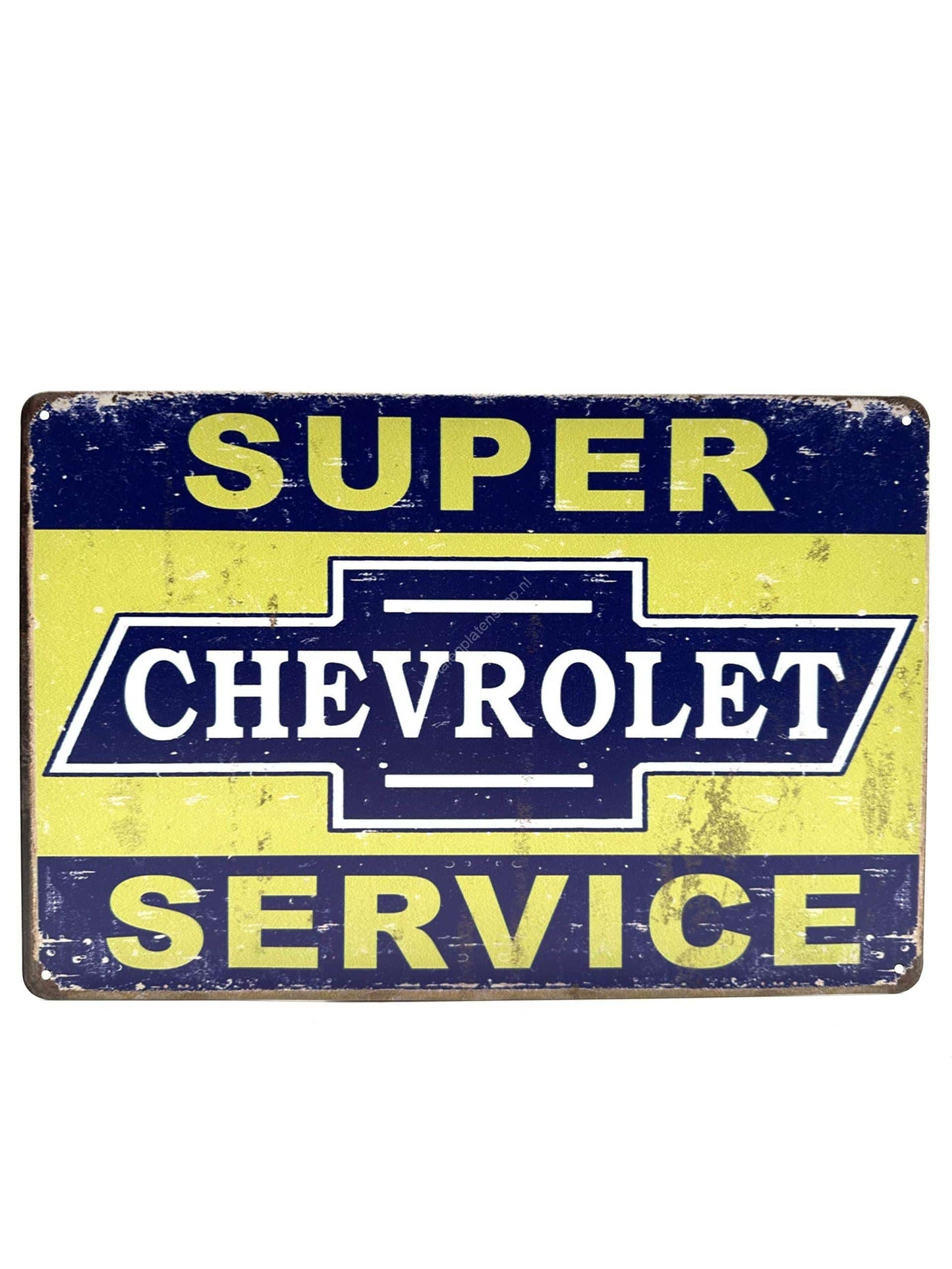 Wandschild aus Metall – Super Chevrolet Service