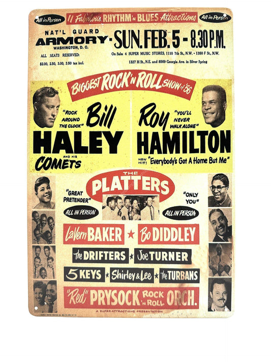 Metal Wall Sign - Bill Haley - Roy Hamilton