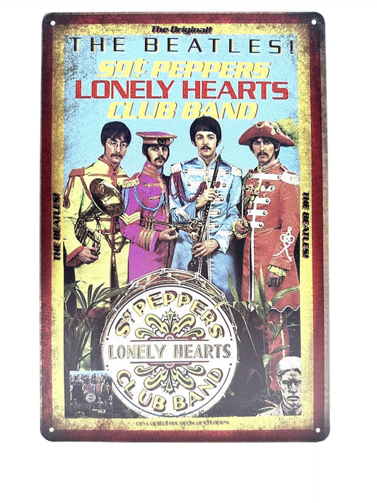 Metalen Wandbord - The Beatles - Lonely Hearts