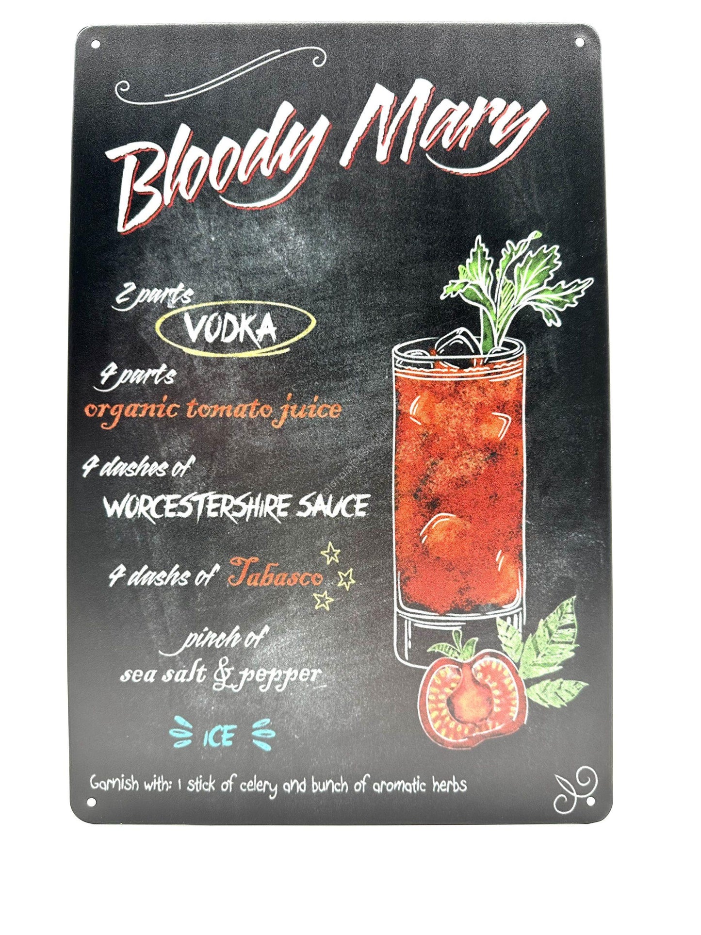 Metalen Wandbord - Bloody Mary