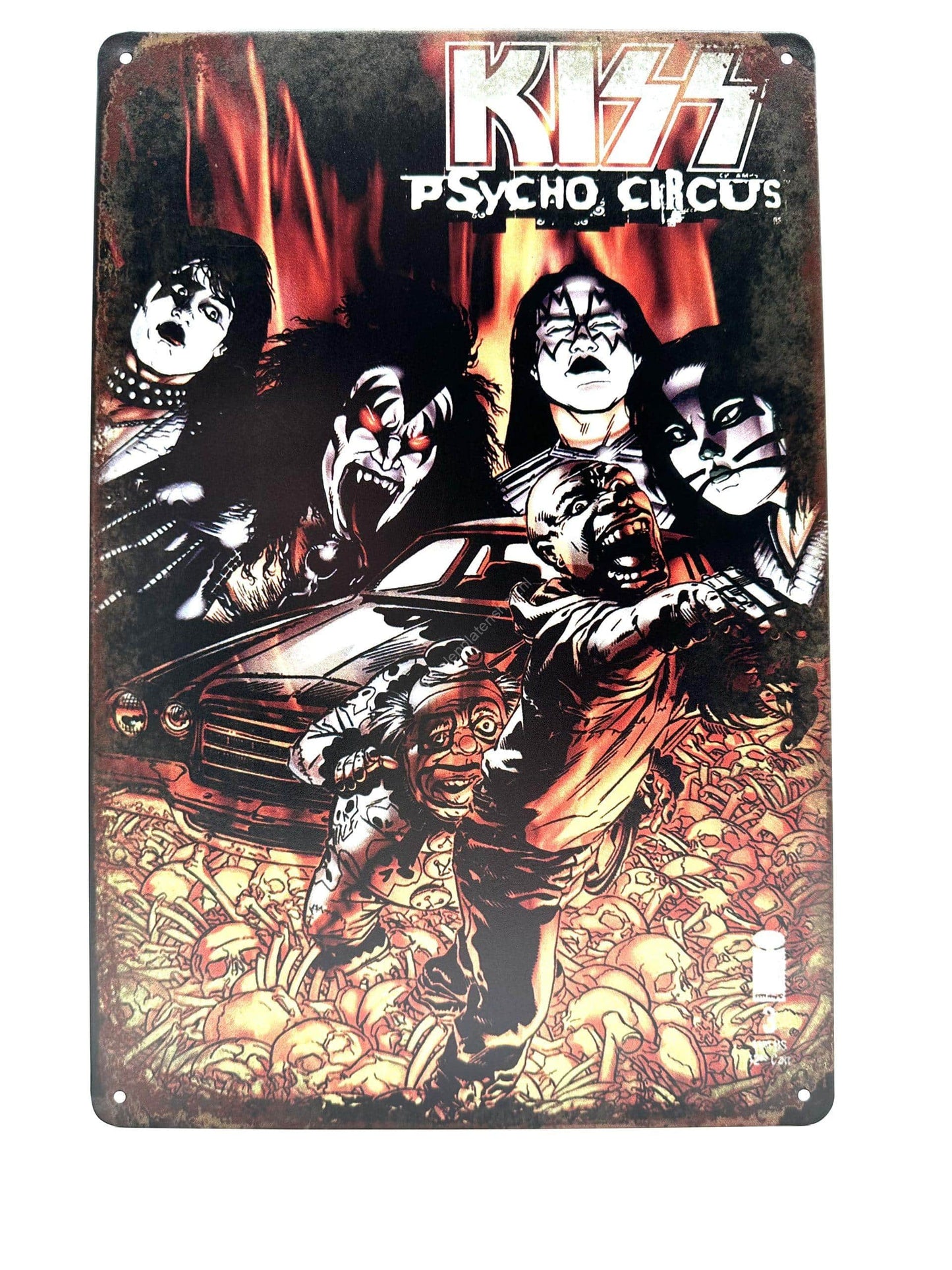 Metalen Wandbord - Kiss Psycho Circus