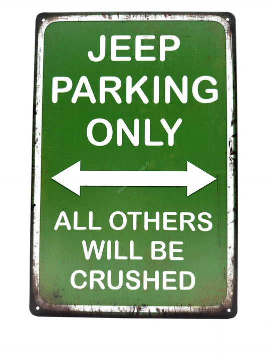 Metalen Wandbord - Jeep Parking Only