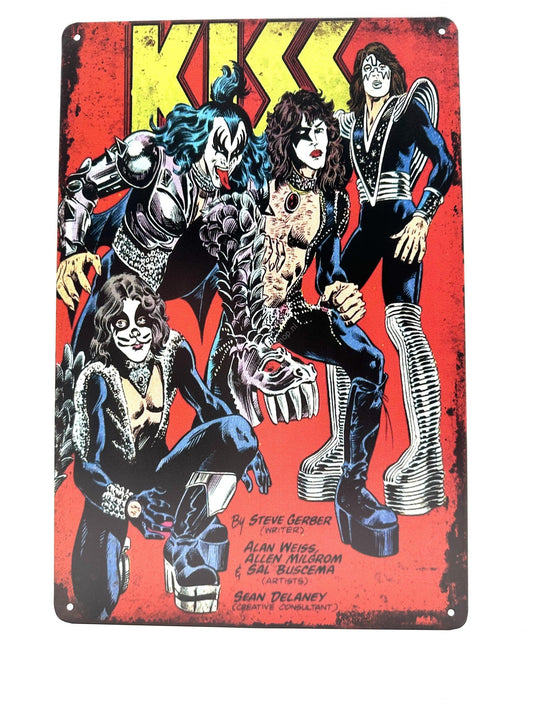 Metal Wall Sign - Kiss