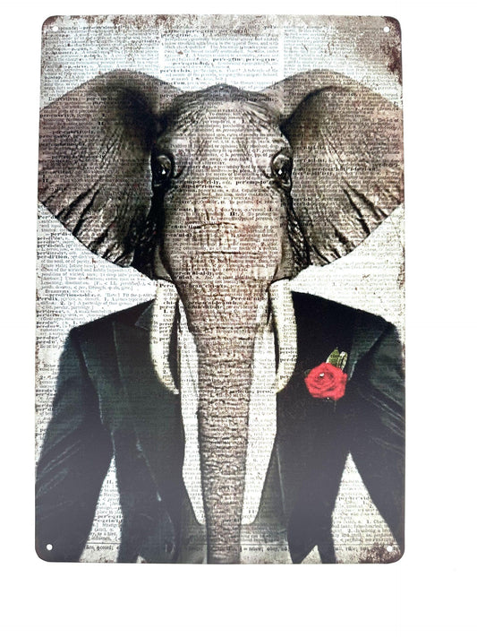 Metal Wall Sign - Elephant